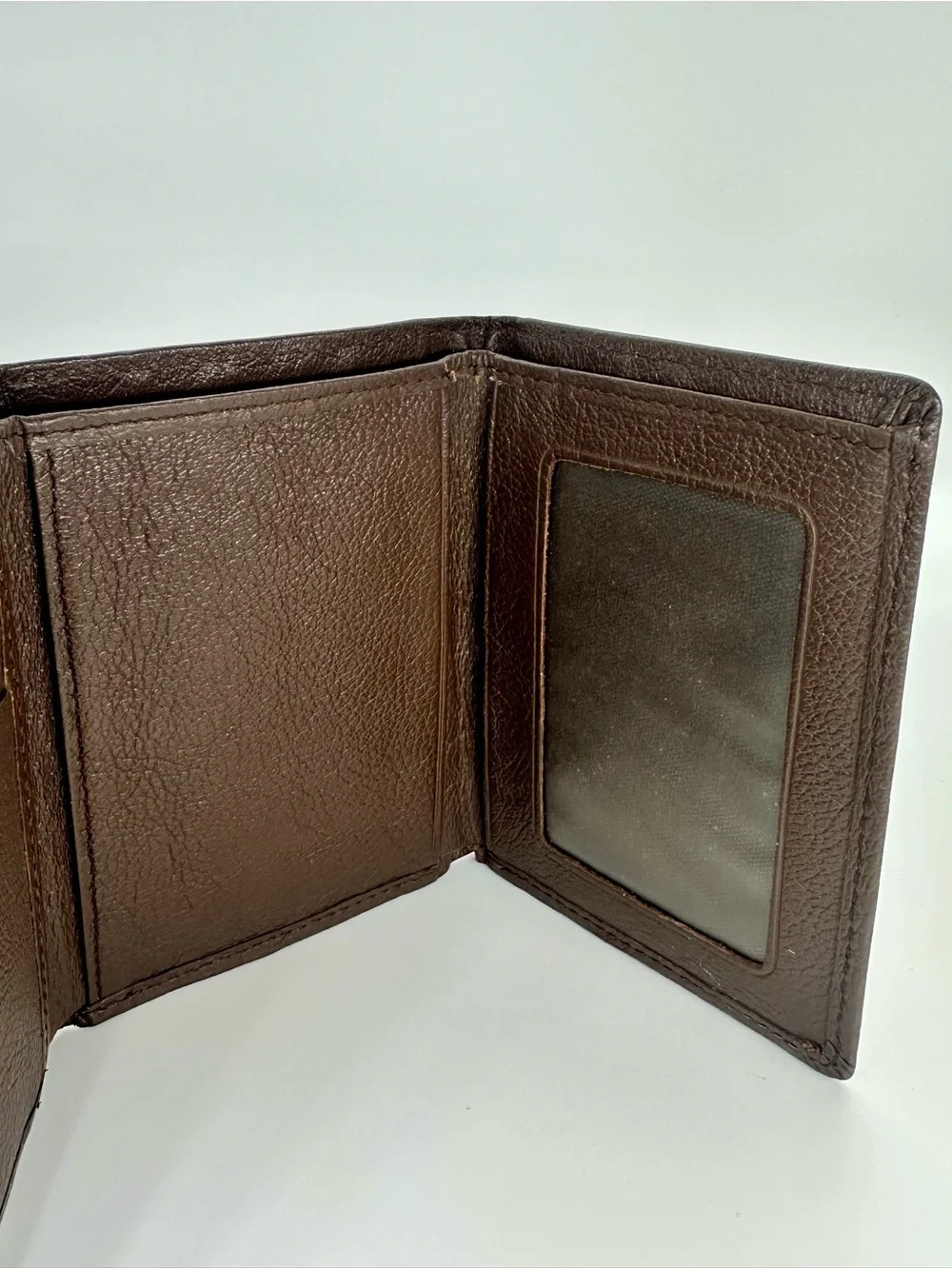 Rolf’s Genuine Cowhide Brown Leather Trifold Wallet Men’s